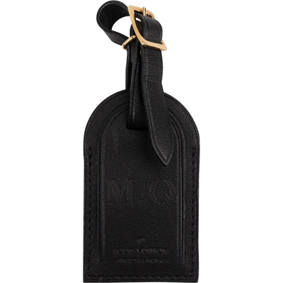 Louis Vuitton Noir Leather Luggage Tag (M.O)