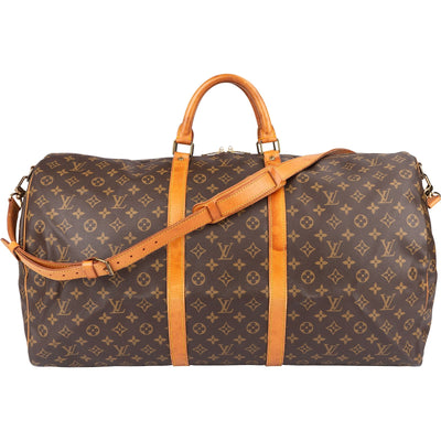 Louis Vuitton Monogram Canvas Keepall 60 Bandoulière Travel Bag