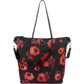 Prada Tessuto Stampato Rose Monogram Tote aus Nylon und Leder – Vorderansicht