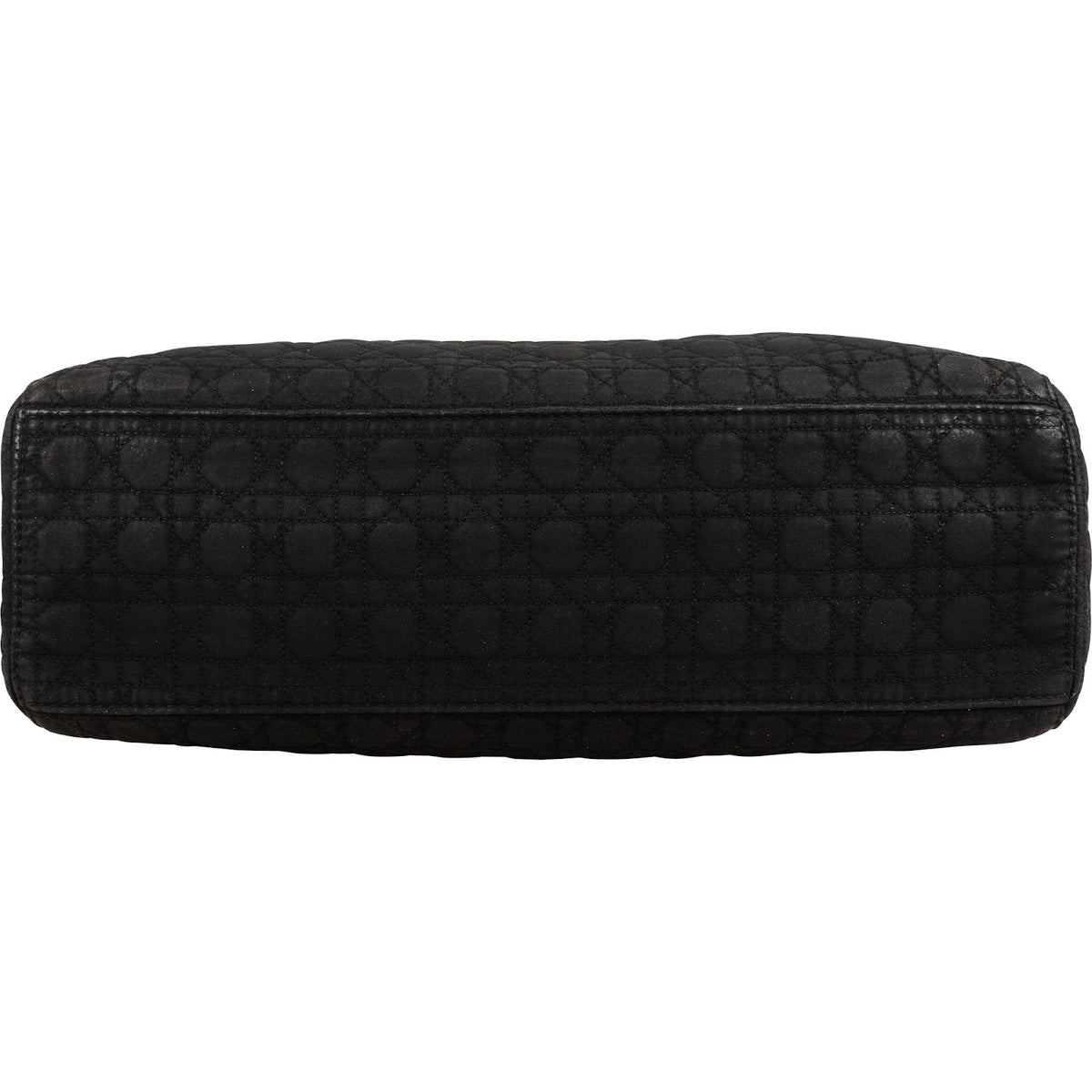 Christian Dior Quilted Nylon Cannage Large Lady Dior Handbag