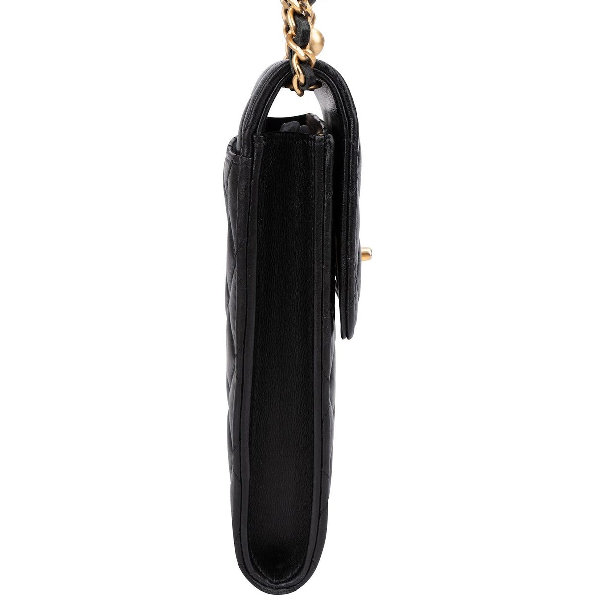Chanel Quilted Lambskin Phone Holder Chain Crossbody Bag