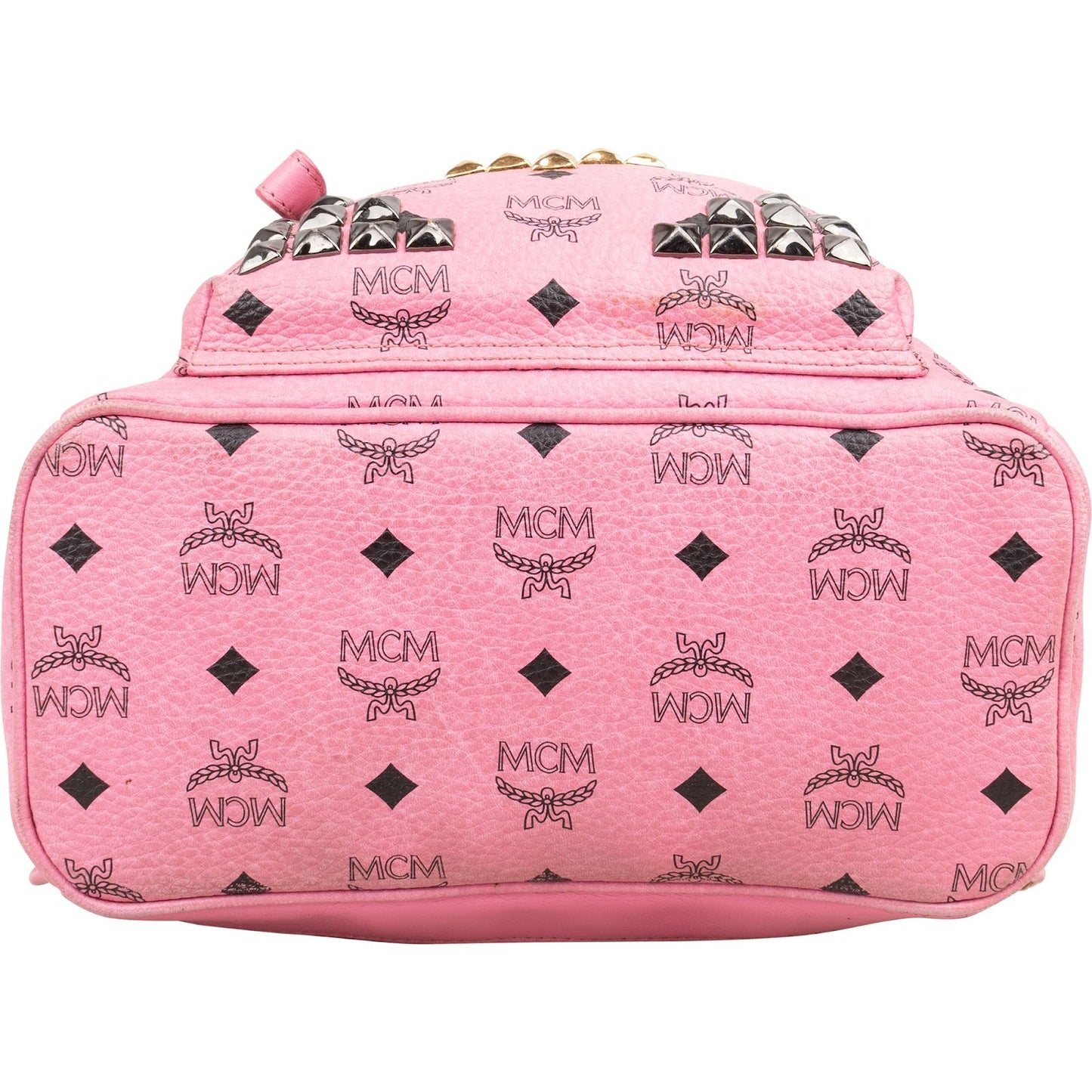 MCM Monogram Visetos Small Stark Studded Backpack
