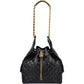 Chanel 25 Quilted Lambskin Drawstring Bucket Shoulder Bag Medium
