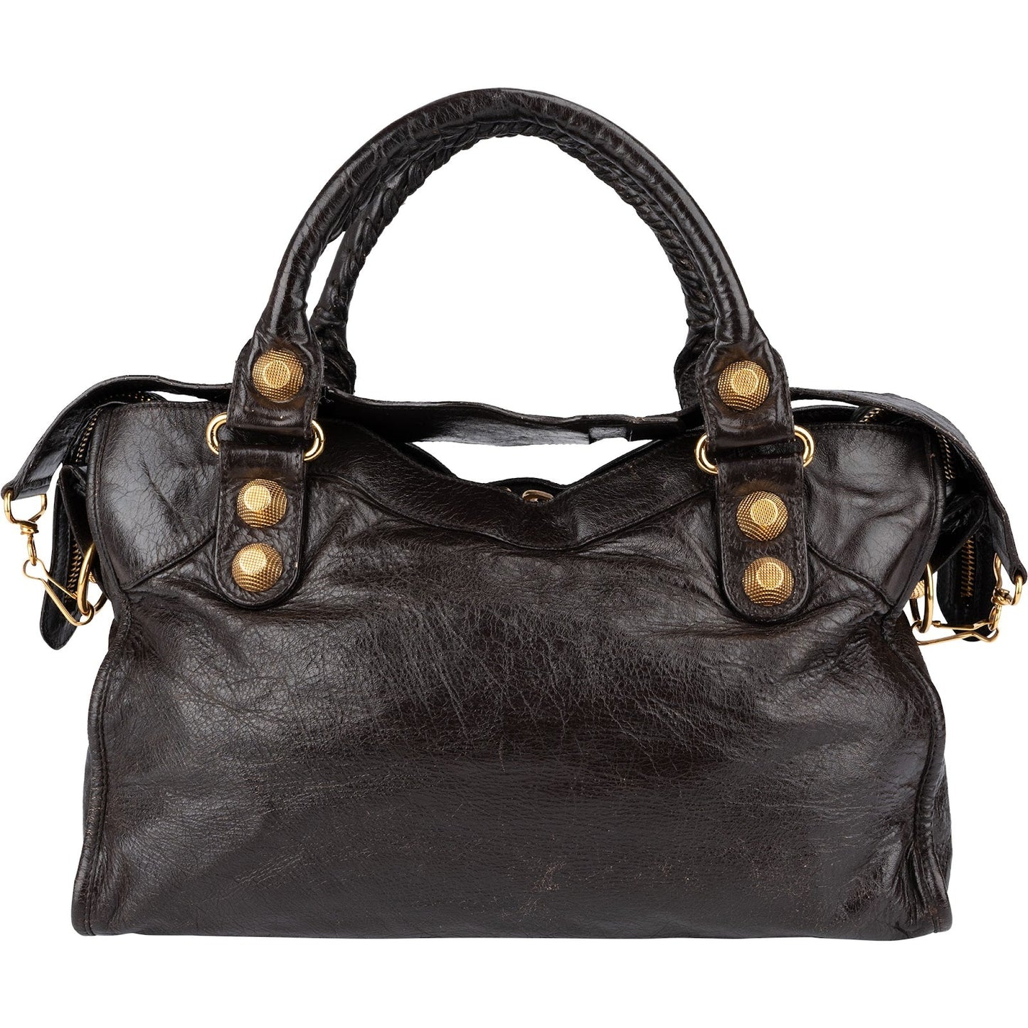 Balenciaga Dark Brown Leather Giant 21 City Handbag