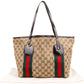 Gucci Monogram GG Canvas Patent Leather Shoulder Bag