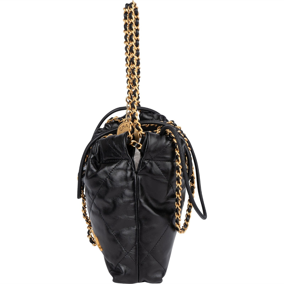 Chanel 22 Stitching Lambskin Small Drawstring Bag Handbag