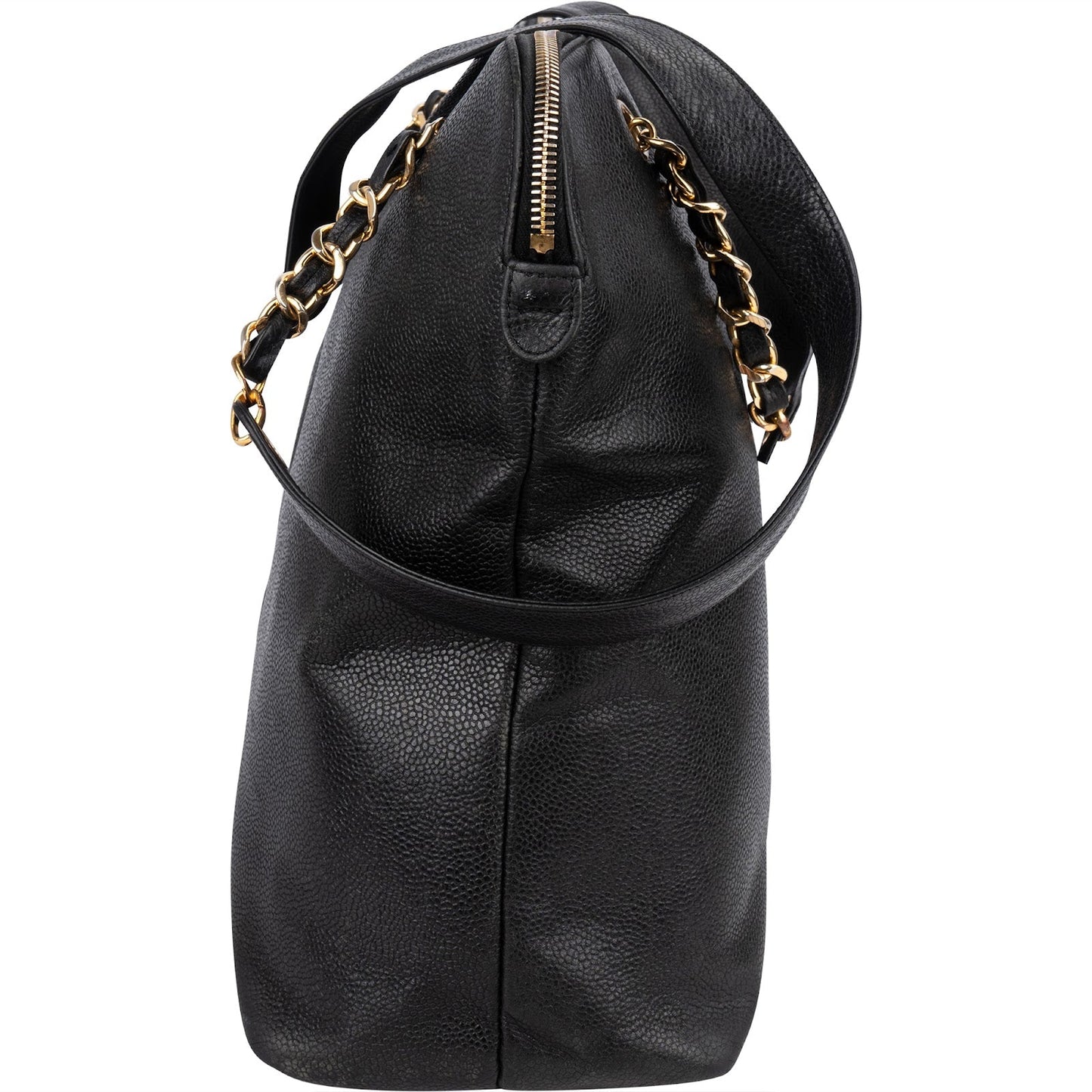 Chanel Caviar Leather CC Maxi Shopping Tote Shoulder Bag