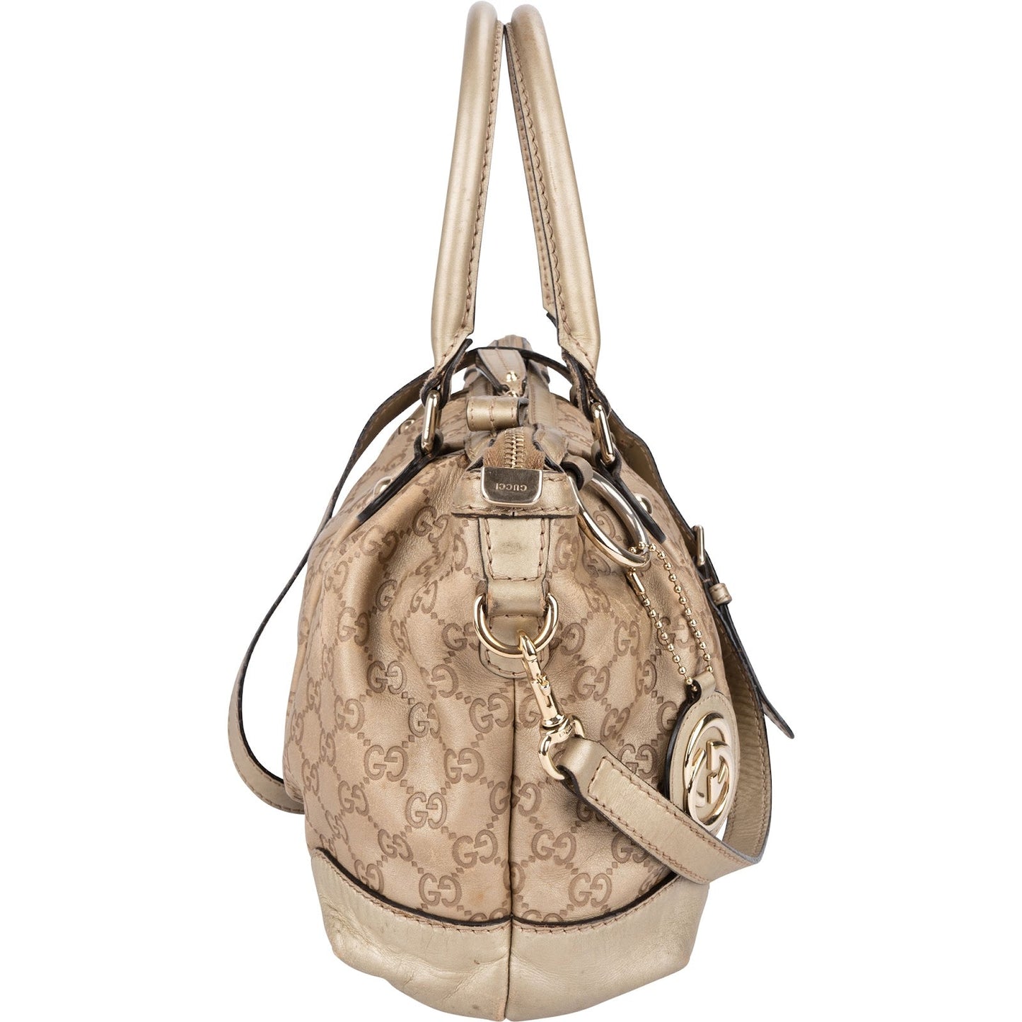 Gucci Gold Guccissima Leather Sukey Handbag