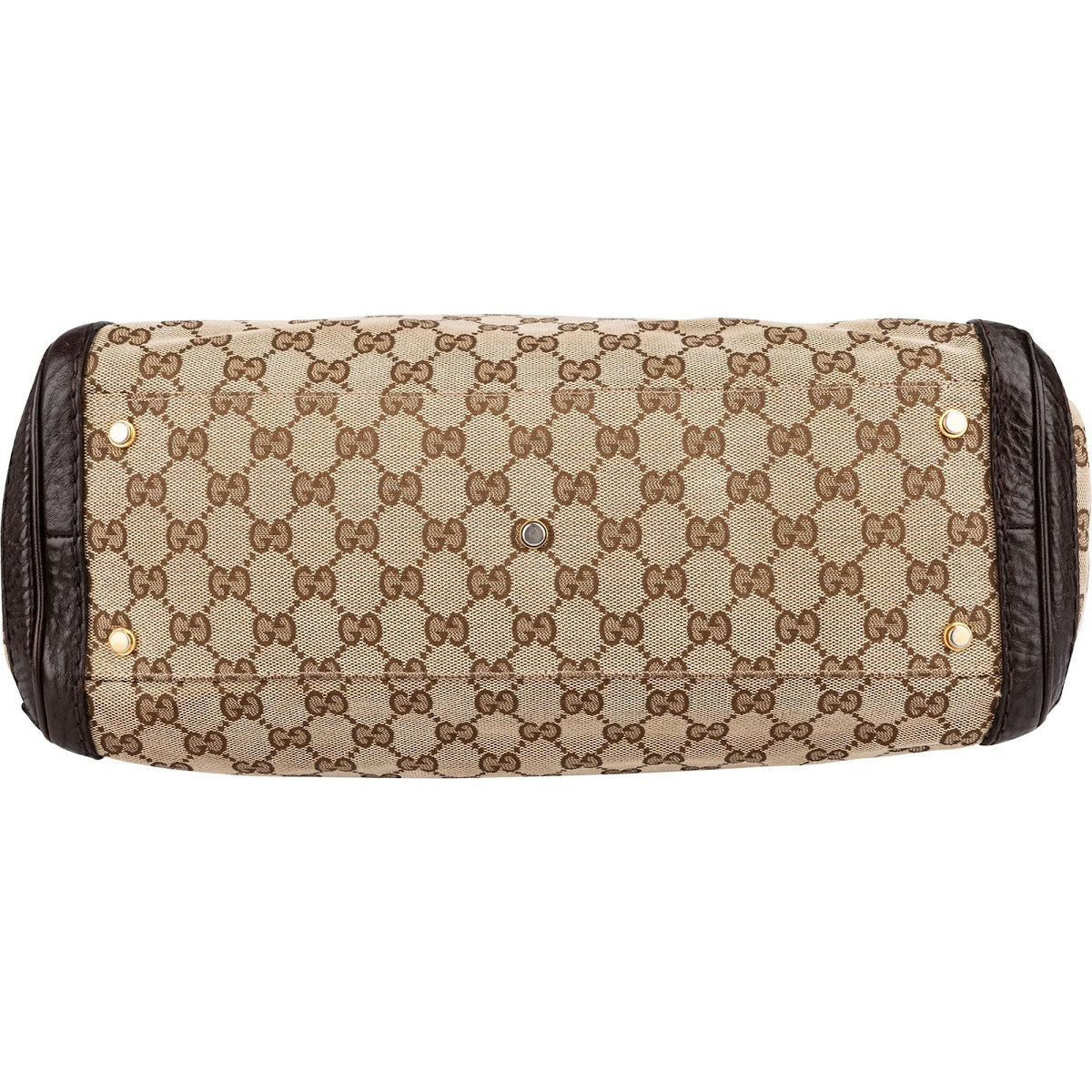 Gucci Monogram GG Canvas Leather Running Handbag