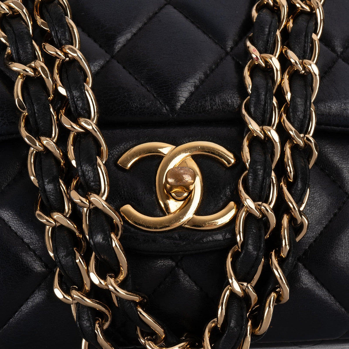 Chanel Quilted Lambskin Jumbo Double Flap Crossbody Bag