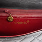 Chanel Quilted Lambskin Top Handle 24K Gold Single Flap Handbag
