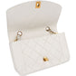 Chanel Quilted Lambskin 24K Gold Single Flap Diana Crossbody Bag