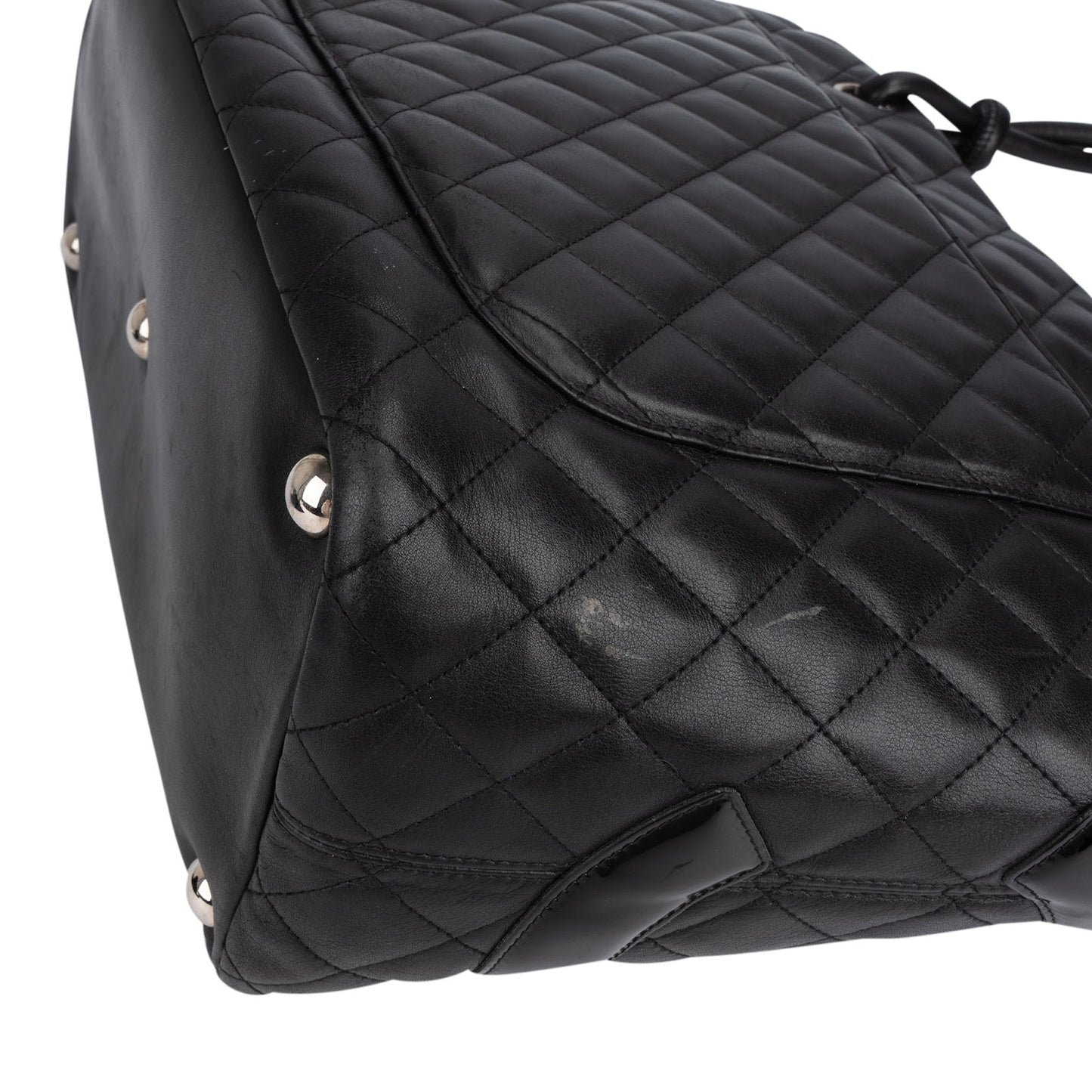 Chanel Quilted Lambskin Cambon Ligne Jumbo Tote Shoulder Bag