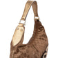 Gucci Gold Monogram GG Canvas Britt Interlocking G Hobo Shoulder Bag