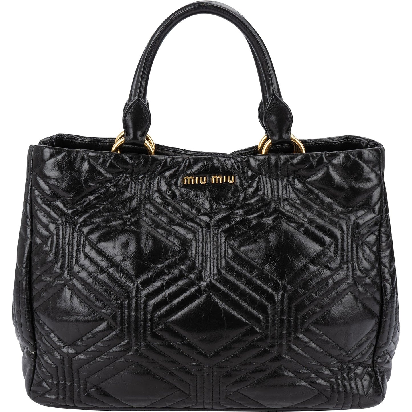 Miu Miu Quilted Nappa Leather Tote Handbag