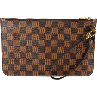 Louis Vuitton Monogram Damier Ebene Canvas Neverfull PM Pochette Accessoires Clutch