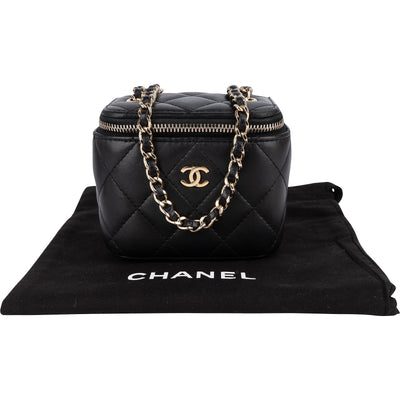 Chanel Quilted Lambskin Mini Vanity Chain Crossbody Bag