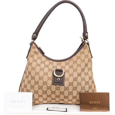 Gucci Monogram GG Canvas Small Abbey D-Ring Shoulder Bag
