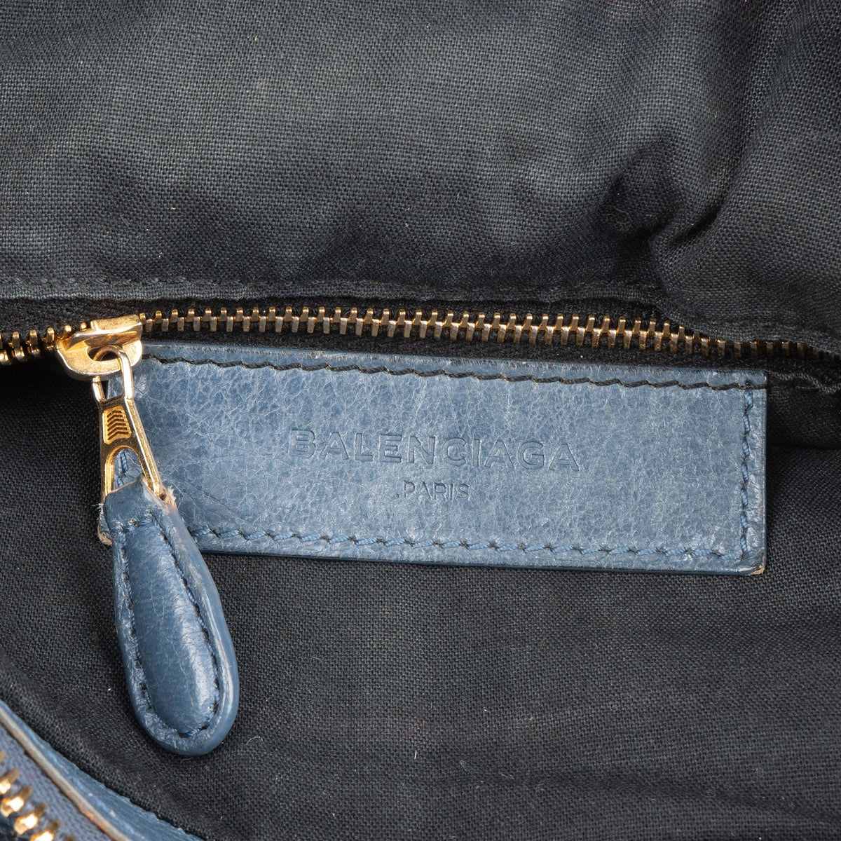 Balenciaga Blue Leather City Handbag