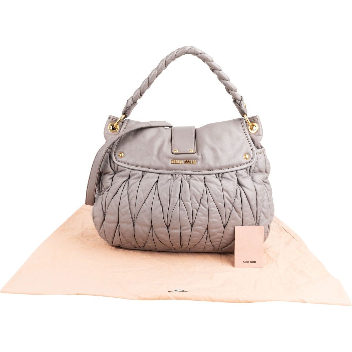 Miu Miu Matelassé Nappa Leather Coffer City Shoulder Bag
