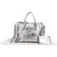 Balenciaga Metallic Crinkled Leather Small City Crossbody Handbag