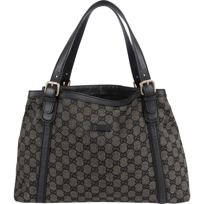 Gucci Monogram GG Buckle Tote Shoulder Bag