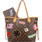 Louis Vuitton Monogram Canvas My LV World Tour Patches Neverfull MM Shoulder Bag