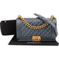 Chanel Quilted Grained Calfskin Medium Boy Single Flap Crossbody Bag