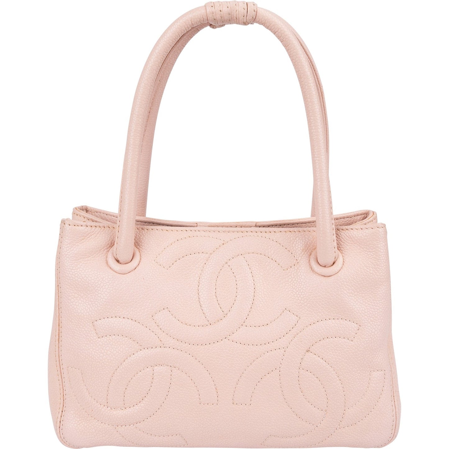 Chanel Caviar Leather Triple CC Small Tote Handbag