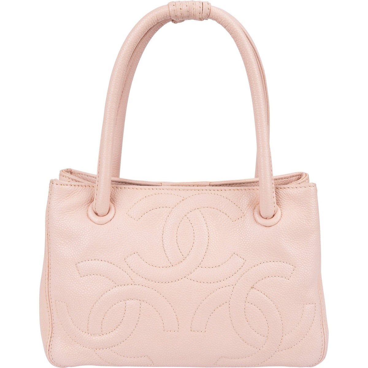 Chanel Caviar Leather Triple CC Small Tote Handbag