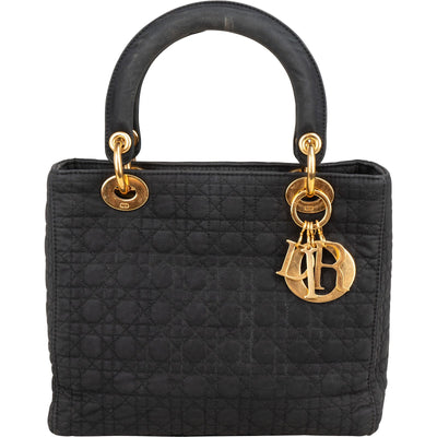 Christian Dior Quilted Nylon Lady Dior Handbag
