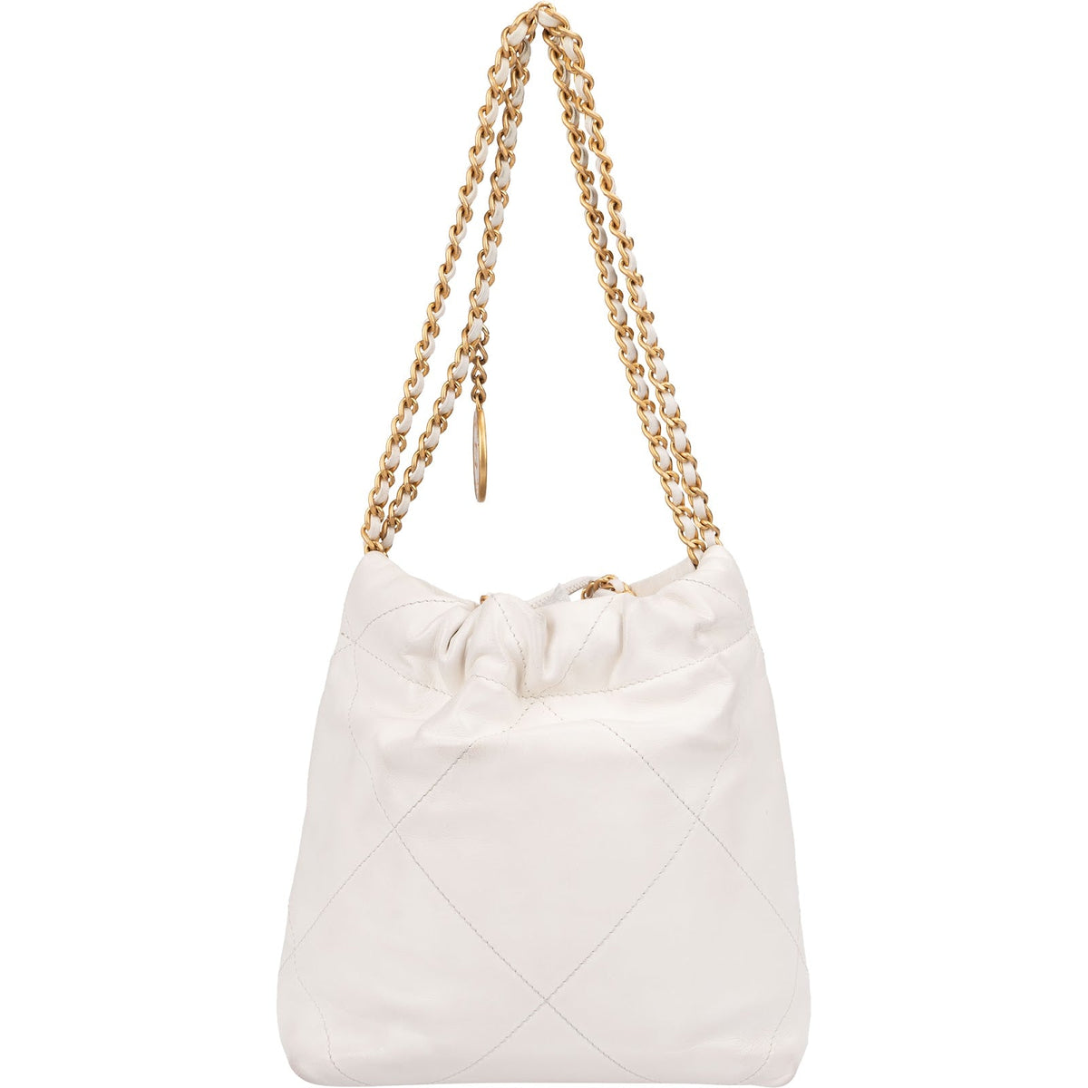 Chanel 22 Quilted Calfskin Drawstring Crossbody Shoulder Bag