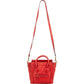 Céline Red Grained Calfskin Nano Luggage Handbag