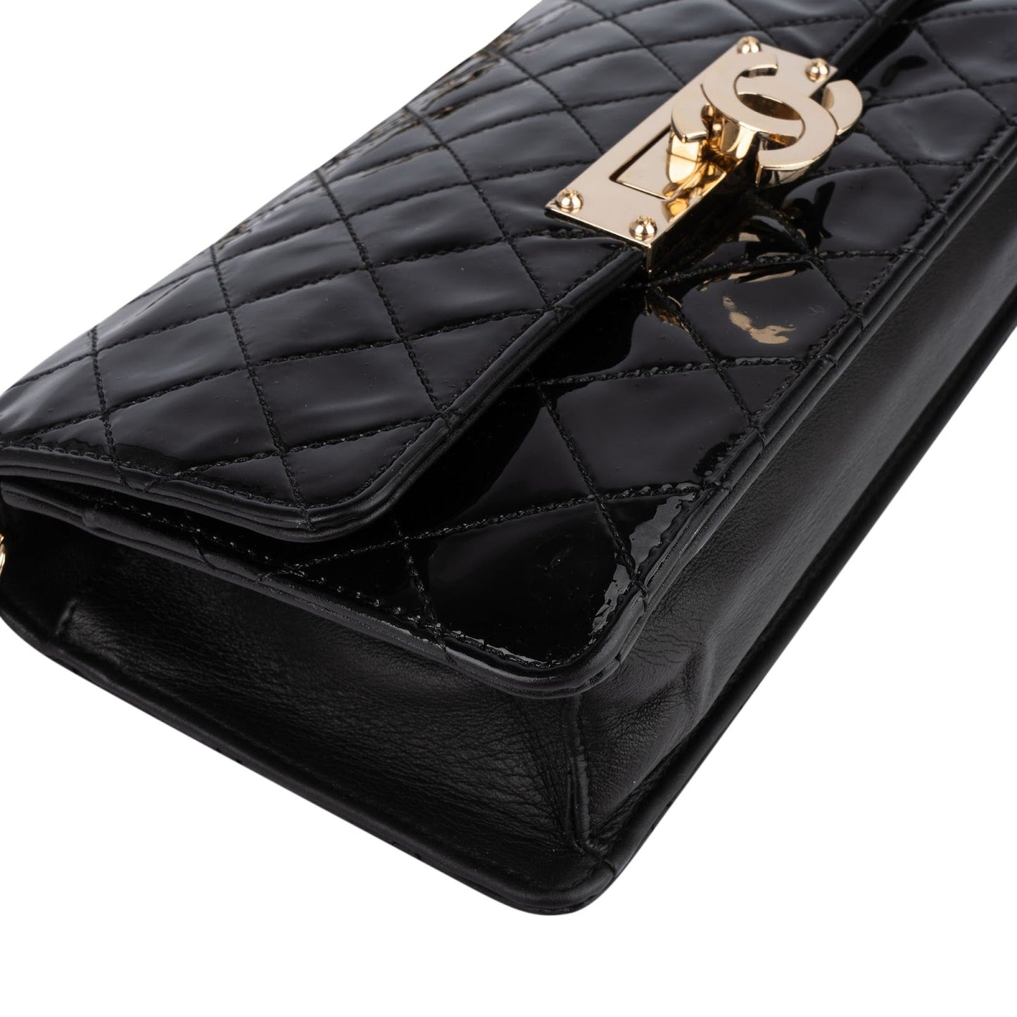 Chanel Quilted Patent Leather CC Crossbody Bag