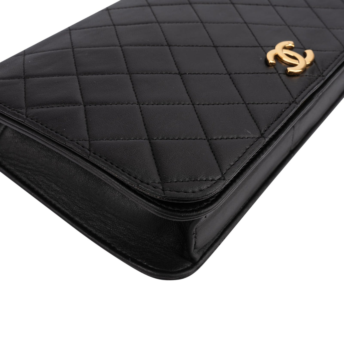 Chanel Quilted Lambskin 24K Gold Single Flap Crossbody Bag