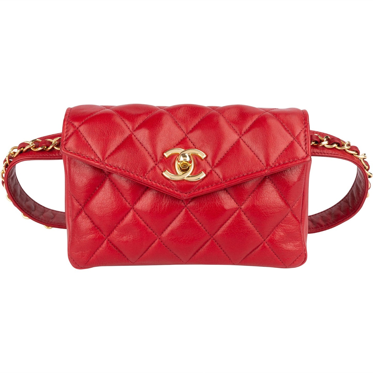 Chanel Quilted Lambskin CC Belt Crossbody Bag