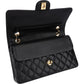 Chanel Quilted Caviar Leather Medium Double Flap Crossbody Bag