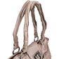 Salvatore Ferragamo Pleated Leather Gancini Flap Bag Handbag