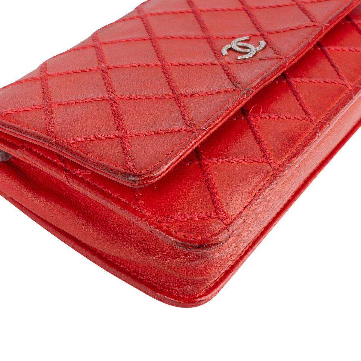 Chanel Stitching Leather Wallet on Chain Crossbody Bag