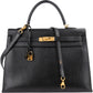 Hermès Ardennes  Leather Kelly 35 Sellier Handbag GHW