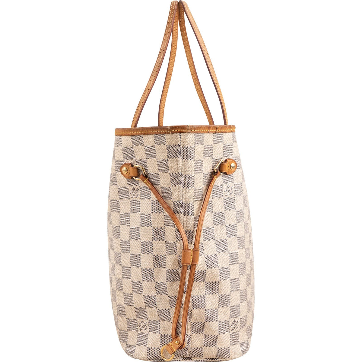 Louis Vuitton Monogram Damier Azur Canvas Neverfull MM Shoulder Bag