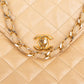 Chanel Quilted Lambskin 24K Gold Single Flap Shoulder Bag