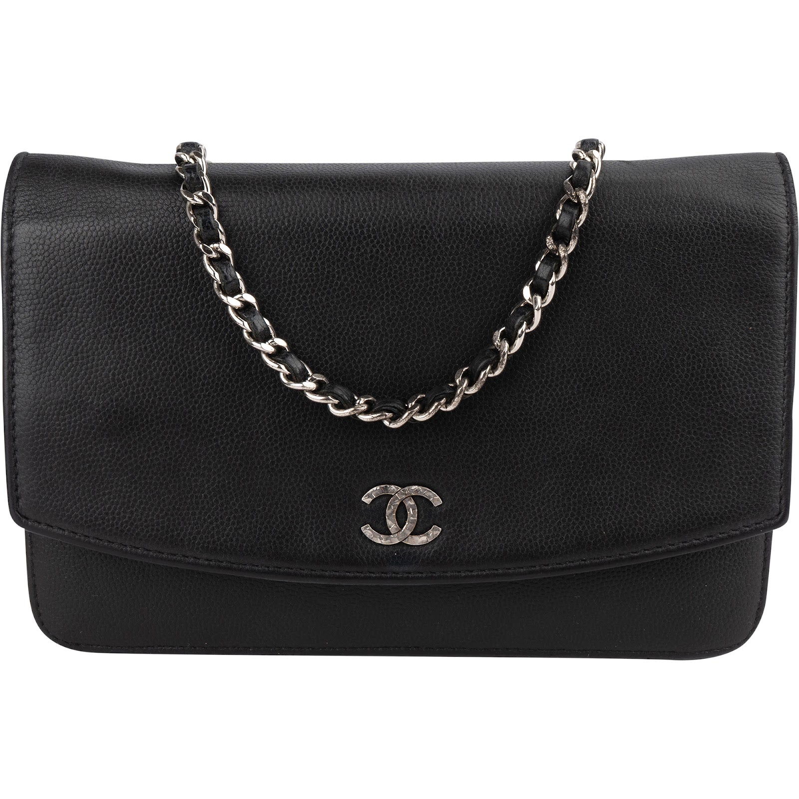 Chanel Caviar Leather CC Wallet on Chain Crossbody Bag
