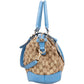 Gucci Monogram GG Blue Leather Sukey Handbag