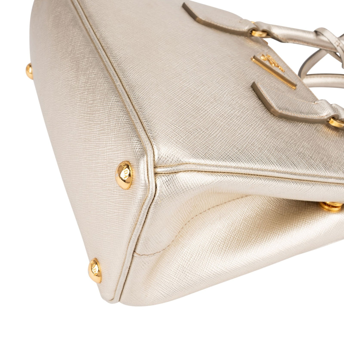 Prada Metallic Saffiano Leather Galleria Small Handbag