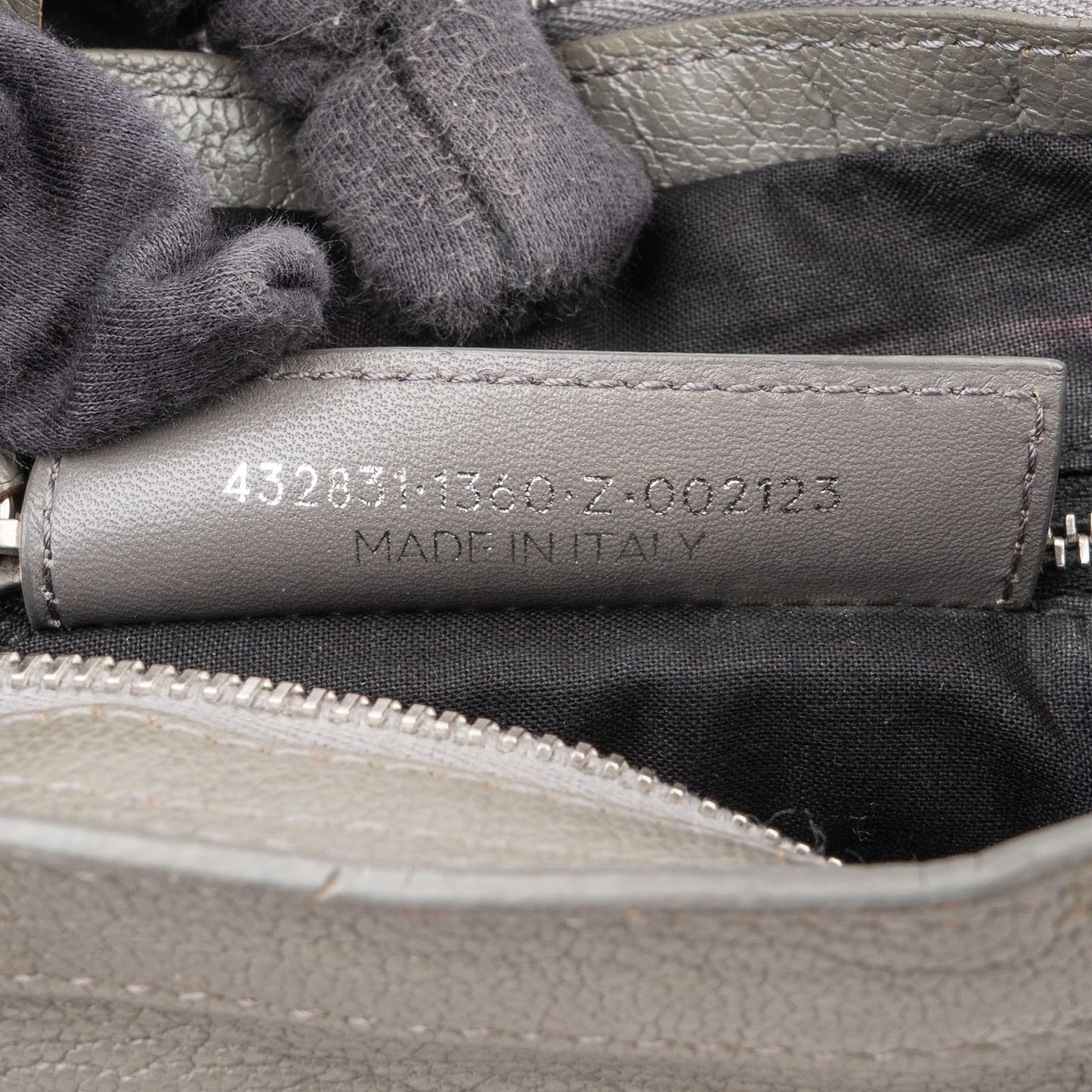 Balenciaga Classic Grey Leather City Handbag