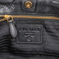 Prada Black Leather Cervo Lux Dragon Satchel Handbag