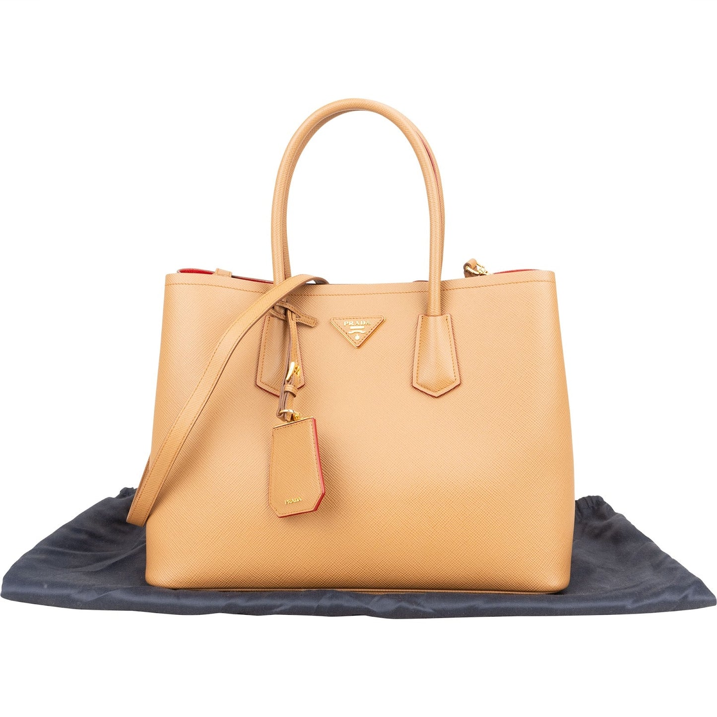 Prada Saffiano Leather Double Handbag