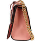 Gucci Pink Leather Glitter Embossed Fruits Small Padlock Crossbody Bag