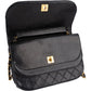 Chanel Quilted Lambskin 24K Gold Half Moon Single Flap Shoulder Bag